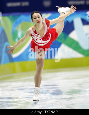 Yan Liu China skates ihr kurzes Programm bei den Frauen Eiskunstlauf Wettbewerb bei den Olympischen Winterspielen 2010 in Vancouver, Kanada, die am 25. Februar 2010. UPI/Brian Kersey Stockfoto