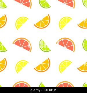 Citrus Schichten nahtlose Muster. Vector Illustration Stock Vektor