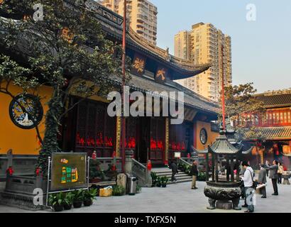 Shanghai Jade Buddha Tempel Stockfoto