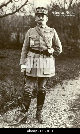 Der französische General Charles Mangin während des Ersten Weltkrieges 1914-1918 Stockfoto