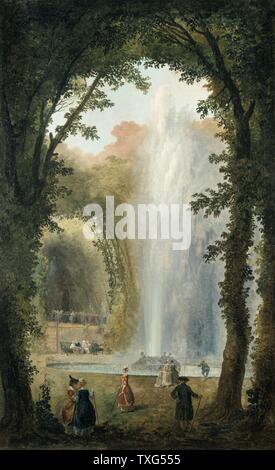 Robert Hubert französische Schule Brunnen im Hain der Musen im Chateau de Marly, die von Ludwig XIV. von Frankreich zwischen 1679 und 1684 gebaut wurde, als Rückzug vom Palast von Versailles Stockfoto