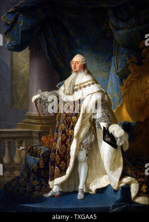 Antoine-françois Callet französische Schule Ludwig XVI., König von Frankreich, trägt seine Grand Royal Kostüm 1779 Öl auf Leinwand (278 x 196 cm), Versailles, Museum des Schlosses Stockfoto