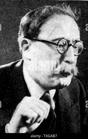 Portrait des französischen Staatsmann Léon Blum, Leiter der SFIO und Präsident der Volksfront in 1936. 1945 Stockfoto