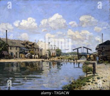 Alfred Sisley englische Schule Le Canal Saint-Martin 1872 Öl auf Leinwand (38 x 46,5 cm) Paris, Musée d'Orsay Stockfoto