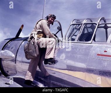 Cadet L. Deitz an der Naval Air Base, Corpus Christi, Texas Stockfoto