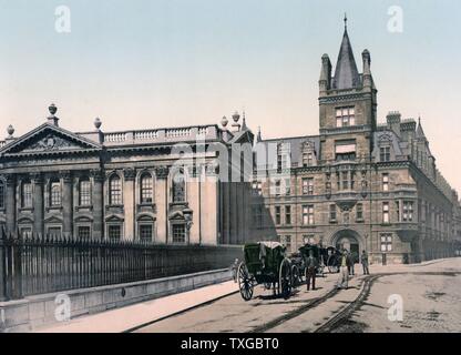 Caius College und Senat-Haus, Cambridge, England 1890 Stockfoto