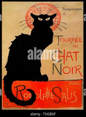 Black Cat Tour von Théophile Alexandre Steinlen (1859-1923) Schweiz geborene französische Art Nouveau Maler und Grafiker. Datiert 1895 Stockfoto