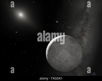 Hubble Teleskop Bild des zehnten Planeten, derzeit den Spitznamen Xena. Vom 2006 Stockfoto