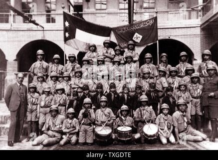 Foto von einer jüdischen "Scout" Gruppe im Irak. Datiert 1901 Stockfoto