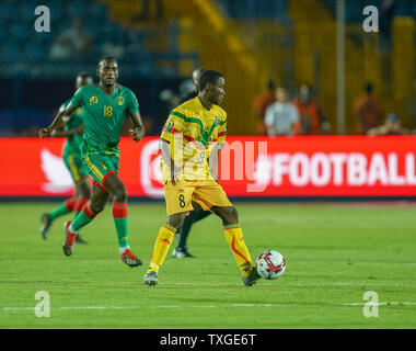 Suez, Ägypten. 24. Juni, 2019. Diadie Samassekou von Mali während der 2019 Afrika Cup der Nationen Übereinstimmung zwischen Mali und Mauretanien am Suez Armee Stadion in Suez, Ägypten. Ulrik Pedersen/CSM/Alamy leben Nachrichten Stockfoto