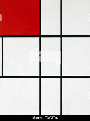 Piet Mondrian "Komposition B (ohne II) mit roten" (1935). Mondrian (1872 – 1944), war ein niederländischer Maler. Stockfoto