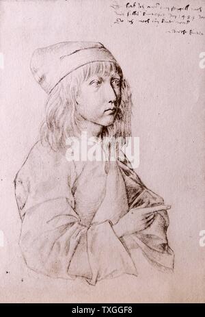 Selbstporträt von Albrecht Dürer (1471-1528) Maler, Grafiker und Theoretiker der deutschen Renaissance. Datiert aus dem 16. Jahrhundert Stockfoto