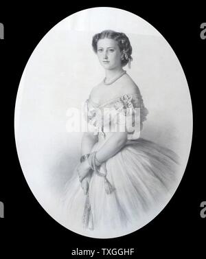 19. Jahrhundert (Englisch) Empire Stil Chaise Longe Sitz Stockfoto