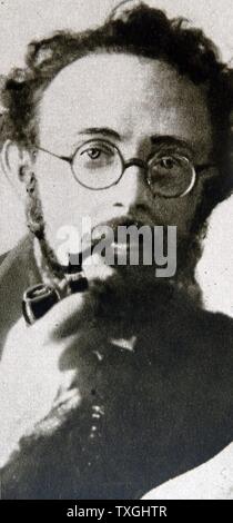 Fotografisches Porträt von Karl Radek (1885-1939) eine österreichische-ungarische Marxist. Vom 20. Jahrhundert Stockfoto