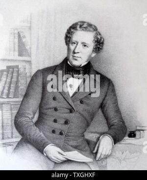 Porträt von Lars Johan Hierta (1801-1872) eine schwedische Zeitungsverleger, Gesellschaftskritiker, Geschäftsmann und Politiker. Vom 19. Jahrhundert Stockfoto