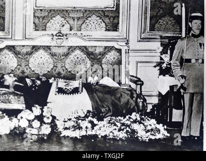 Mord an König Alexander I (1888 - 1934) von Serbien (Jugoslawien) in Marseille, Frankreich 1934 Stockfoto