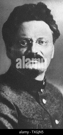 Leo Trotzki 1879 ñ 1940. Marxistischer revolutionär und Theoretiker, sowjetischer Politiker, und der Gründung Führer der Roten Armee. Stockfoto