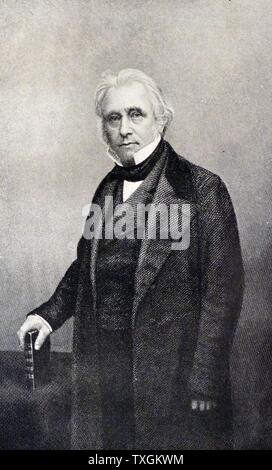 Porträt von Thomas Babington Macaulay (1800 – 1859), ein britischer Historiker, Whig-Politiker und ehemaliger Sekretär im Krieg. Vom 19. Jahrhundert Stockfoto