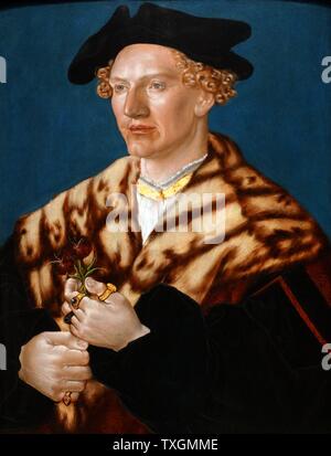 Porträt eines Mannes von einem unbekannten Süden deutscher Künstler. Datiert aus dem 16. Jahrhundert Stockfoto