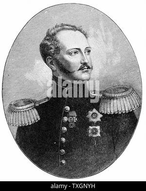 Nikolaus I. (1796-1855) Zar von Russland ab 1825 kein Datum Holzschnitt Stockfoto