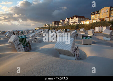 Geographie / Reisen, Deutschland, Niedersachsen, Sonnenaufgang am Strand, Wangerooge Insel, Ostfriesische Inseln, Additional-Rights-Clearance-Info-not-available Stockfoto