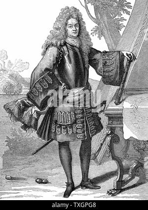 Französische Militäringenieur Sébastien Vauban (1633-1707). Gravur Stockfoto