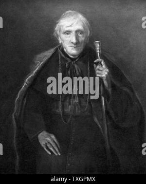 John Henry Newman (1801-90) im Alter. Britischen Gelehrten und Theologen. Der Oxford Bewegung. Konvertiert zum Katholizismus 1845: Kardinal 1879. Autor von "Der Traum des Gerontius". Lithografie nach Portrait von Emmeline Deane Stockfoto