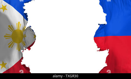 Gestrahlt Philippinen Flagge Stockfoto