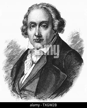 Joseph Marie Jacquard (1752-1834) französischer Seide - Weaver und Erfinder Gravur Stockfoto