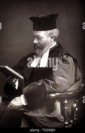 Hermann Adler (1839-1911) in Deutschland geborene Oberrabbiner der Vereinigten Gemeinden des Britischen Imperiums von 1891 in der Nachfolge seines Vaters, Nathan Marcus Adler c 1894 Foto London Stockfoto