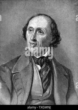 Hans Christian Andersen (1805-75) Dänische Autor, vor allem für seine Märchen erinnert Stockfoto