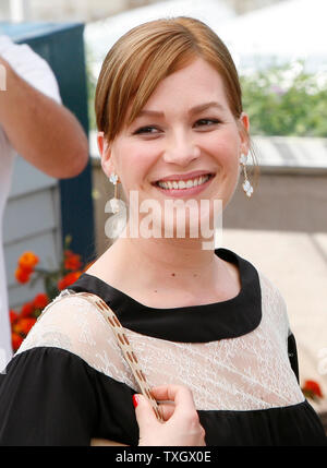 Schauspielerin Franka Potente kommt an einem Fotoshooting für den Film "Che", die im Rahmen der 61. jährlichen Filmfestival in Cannes Cannes, Frankreich am 22. Mai 2008. (UPI Foto/David Silpa) Stockfoto