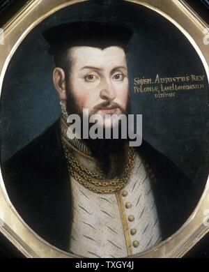 Sigismund II., Augustus (1520-72) co-Herrscher Polens mit seinem Vater 1530-1548, alleiniger Herrscher ab 1548 Anonym Porträt National Museum Krakau Stockfoto
