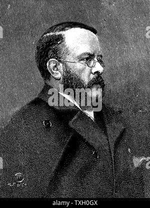 Thomas John barnardo (1845-1905) Irische geborene Philanthrop und Arzt; Gründer der East End Mission für mittellose Kinder in London 1867, die als Dr. Barnardo Wohnungen bekannt wurde. Gravur veröffentlicht 1893 Stockfoto