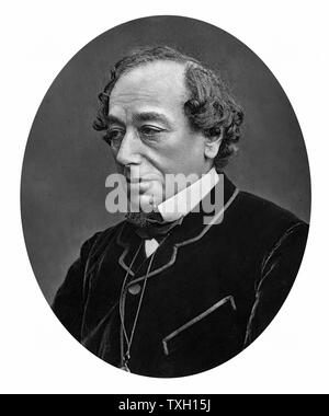 Benjamin Disraeli, 1st Earl of Beaconsfield (1804-81) der britischen Konservativen Staatsmann. Foto veröffentlicht London c 1880 Stockfoto