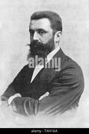 Theodor Herzl (1860-1904) zionistischen Führer. Ersten Zionistischen Kongress in Basel 1897 einberufen. Stockfoto