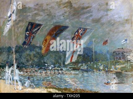 Alfred Sisley Englisch Schule Les régates à Molesey 1874 Öl auf Leinwand (66 x 91,5 cm) Paris, Musée d'Orsay Stockfoto