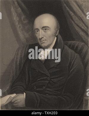 William Hyde Wollaston (1766-1828), englischer Chemiker, in East Dereham, Norfolk, England geboren. Wollaston entdeckt Palladium (1804), Rhodium (1805), und duktile Platin. In der Spektroskopie arbeitete er am Fraunhofer Linien im Sonnenspektrum. Von James Sheridan Muspratt 'Chemie' (London, c 1860). Gravur. Stockfoto