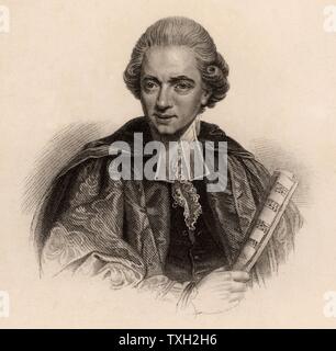 Charles Burney (1726-1814) Englischer Musikwissenschaftler, in Shrewsbury, Shropshire geboren. In London unter Dr. Arne untersucht. In Europa 1770-1772 reiste, das Sammeln von Material für seine "Allgemeine Geschichte der Musik" (1776-1789). Vater der Romancier und tagebuchschreibers Fanny (Frances) Burney, Madame D'Arblay. Gravur von 'Dauch und Briefe von Madame D'Arblay" von Fanny Burney (London, 1843). Stockfoto