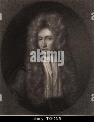 Robert Boyle (1627-1691), anglo-irischer Abstammung, Chemiker und Physiker. Gravur. Stockfoto