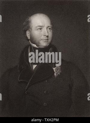 Francis Charles Seymour-Conway, dritten Marquis Hertford (1777-1842): Vice-Chamberlain zu George, Prinz von Wales. Das Original der Marquis von Steyne in der thackeray Roman 'Vanity Fair'. Gravur nach Portrait von Thomas Lawrence. Stockfoto