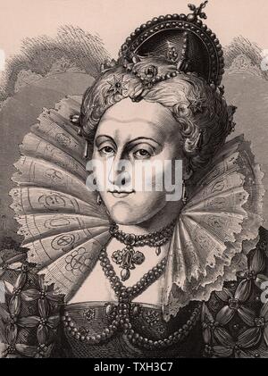 Elizabeth I (1533-1603) Königin von England aus dem Jahre 1558. Die Tochter von Heinrich VIII. und Anne Boleyn, sie war die letzte Tudor. Holzstich c 1900. Stockfoto