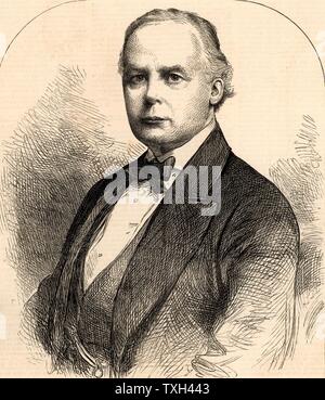 Charles Bradlaugh (1833-1891) englischer Politiker, Denker und Sozialreformer, geboren Hoxton, London. Unter dem Namen "Ikonoklast" unterrichtete. Mitglied des Europäischen Parlaments für Northampton 1880 gewählt, weigerte er sich, den Eid der Bindung zu nehmen und wurde aus dem Haus vertrieben. Neu gewählt und bis 1886, als er schließlich den Eid, mit dem er sich abgelehnt. Gravur von "TheI ill. London News" (London, 11. Februar 1882). Stockfoto