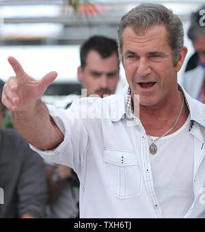 Mel Gibson kommt an einem Fotoshooting für den Film "der Biber" während der 64. jährliche Internationale Filmfestspiele von Cannes in Cannes, Frankreich am 18. Mai 2011. UPI/David Silpa Stockfoto