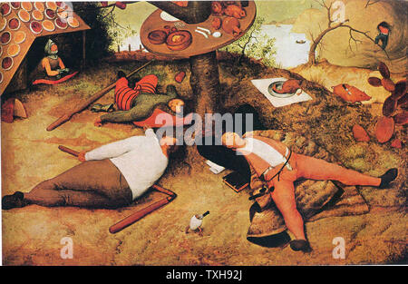 Pieter Brueghel der Ältere - Land Schlaraffenland 1567 Stockfoto