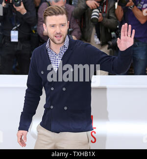 Justin Timberlake kommt an ein Foto für den Film "Inside Llewyn Davis' während die 66. jährliche Internationale Filmfestspiele von Cannes in Cannes, Frankreich am 19. Mai 2013. UPI/David Silpa Stockfoto