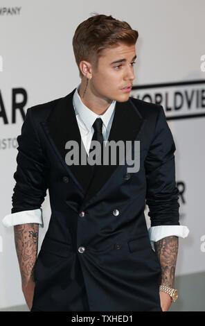 Justin Bieber kommt am 21 amfAR Cinema gegen AIDS 2014 Gala im Hotel du Cap in Antibes, Frankreich am 22. Mai 2014. Die Veranstaltung, die jedes Jahr während der jährlichen Cannes Film Festival statt, die Kapital für AIDS-Forschung. UPI/David Silpa Stockfoto