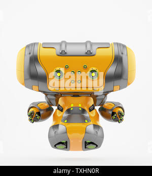 Cute Antenne Roboter mit Staubsauger-Funktion, 3D-Rendering Stockfoto