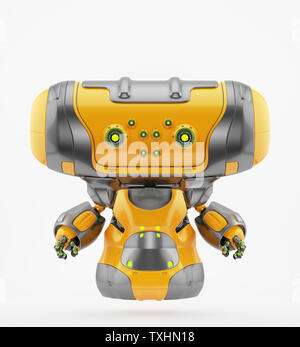 Cute Antenne Roboter mit Staubsauger-Funktion, 3D-Rendering Stockfoto