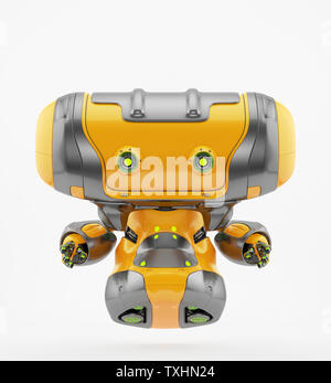 Cute Antenne Roboter mit Staubsauger-Funktion, 3D-Rendering Stockfoto